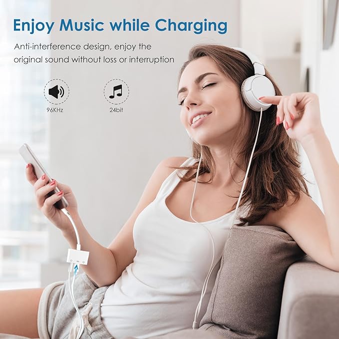 USB C to 3.5mm Audio Adapter, 3-in-1 Aux to USB C Headphone Splitter - Image 5