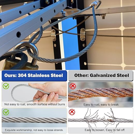 TooTaci 3/16 Wire Rope Kit - Image 8