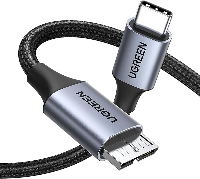 UGREEN 10 Gbps Micro B to USB C Hard Drive Cables, 10FT USB C to Micro B by UGREEN