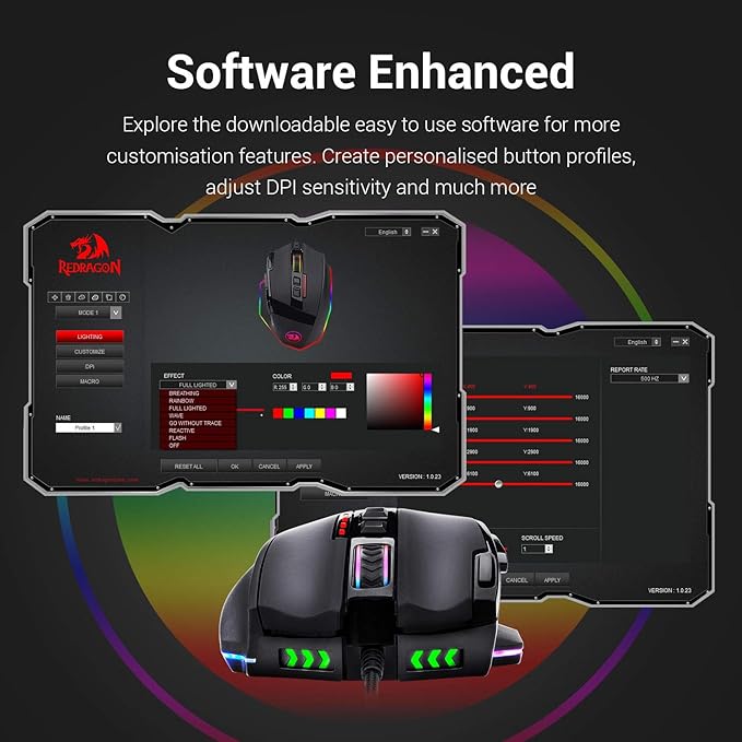 Redragon M801 Gaming Mouse, RGB PC Gaming Mouse MMO - Image 7