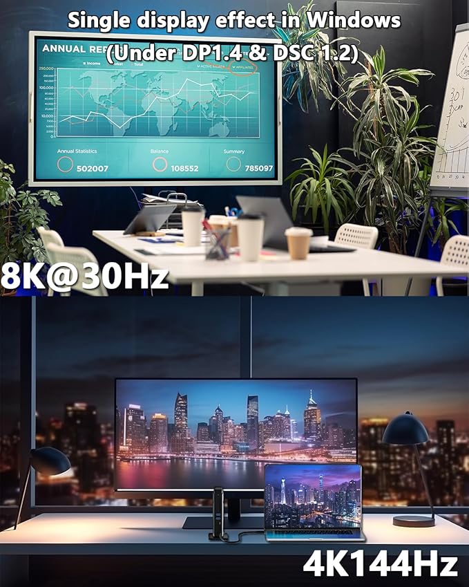WAVLINK Laptop Docking Station 3 Monitors, 11-in-1 USB C Docking Station - Image 6
