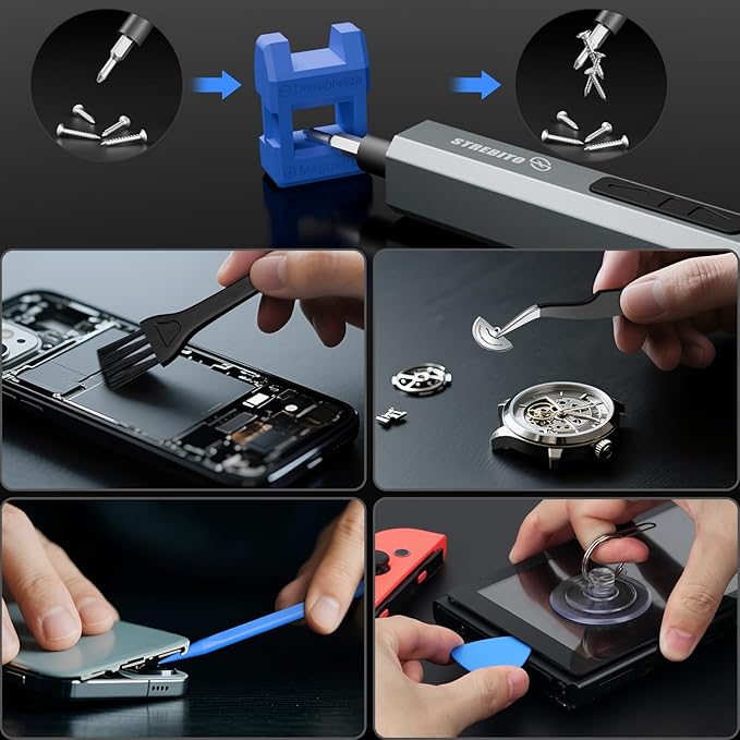 STREBITO 144-Piece Upgraded Electric Screwdriver, Max 0.7 N.m, 120 Magnetic Bits - Image 9