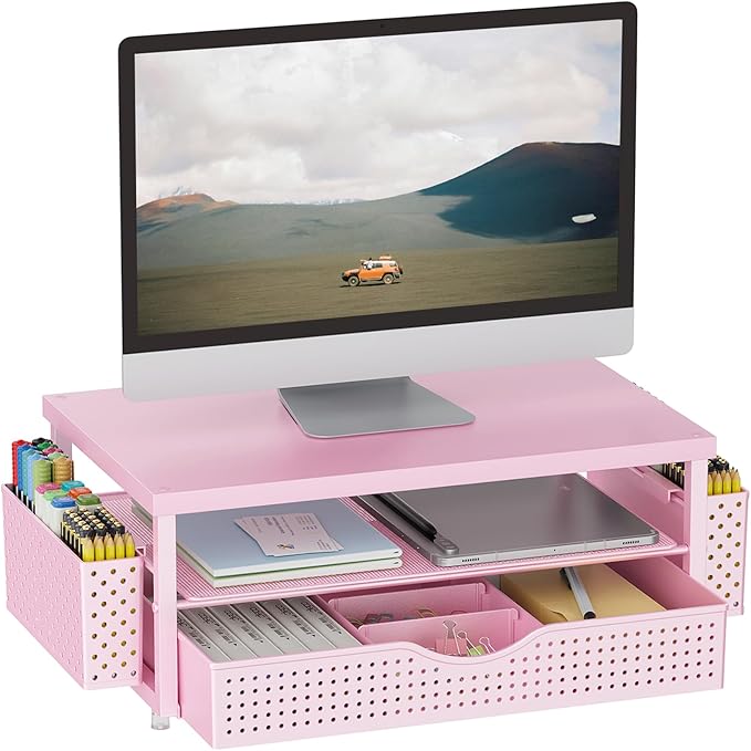gianotter Wood Monitor Stand Riser, Desk Organizer by gianotter