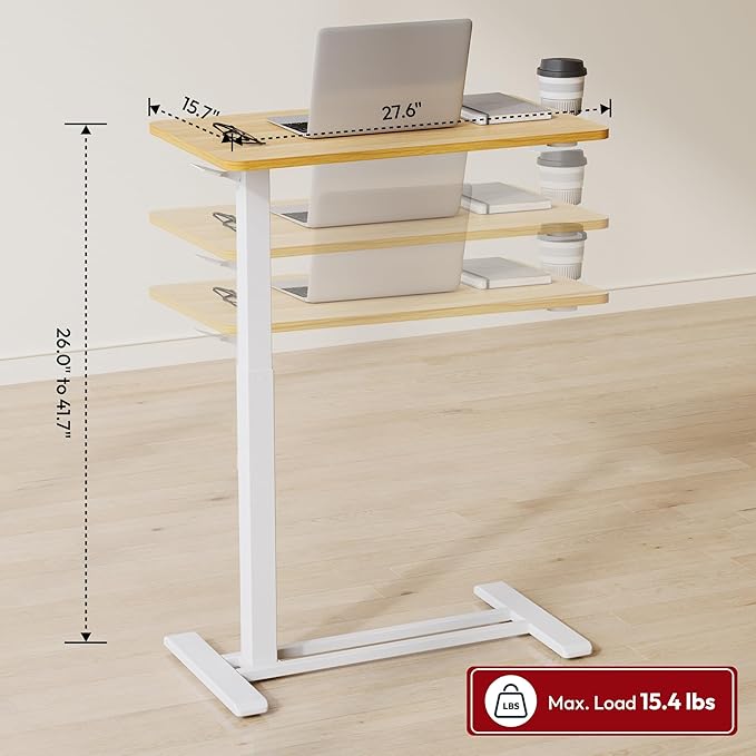 SANODESK Medical Adjustable Overbed Bedside Table - Image 3