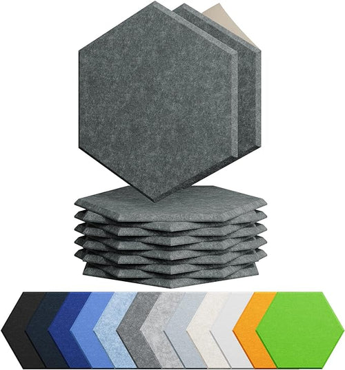 12 Pack Acoustic Panels Self Adhesive Sound Proof Foam, High Density Sound by Amantech