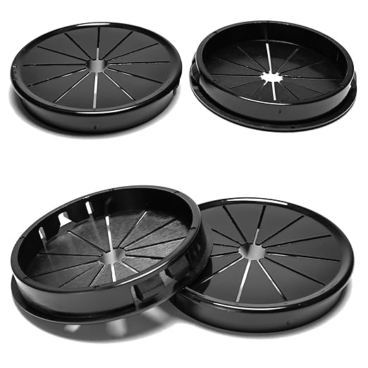 4 Pcs Cable Grommet, Snap Bushing 2-9/16" Mounting Diameter, Flexible by BOPOREAE