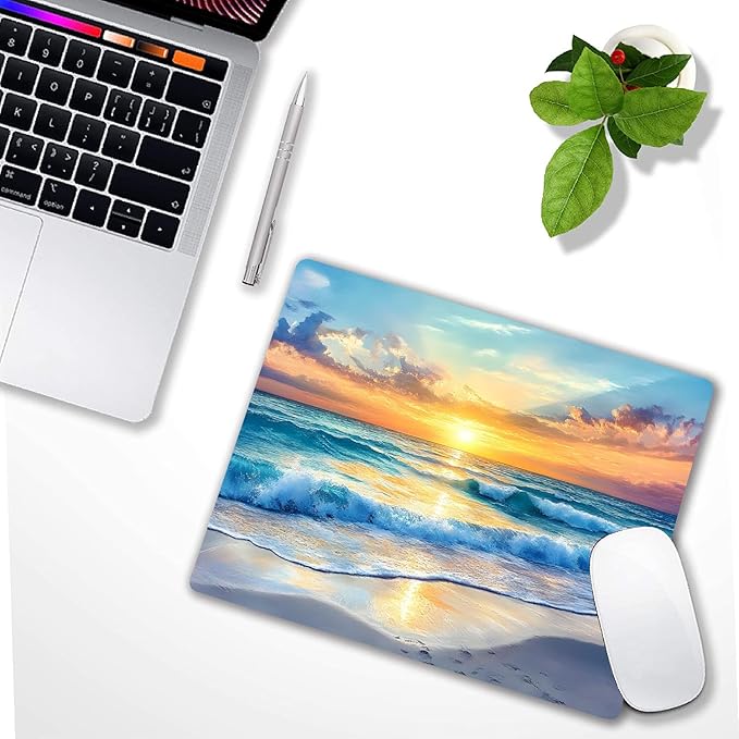 Aesthetic Sunrise Sunset Beach Custom Mouse Pad - Image 6