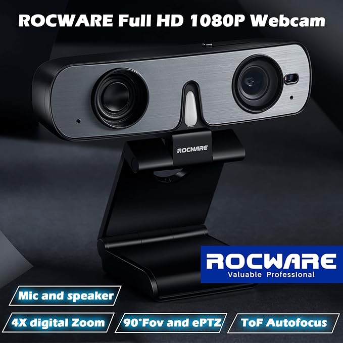 ROCWARE RC08 2K Webcam with Speaker, Webcam - Image 9