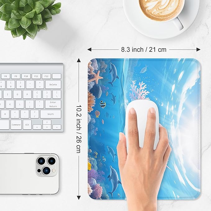 ITNRSIIET Mouse Pad Non-Slip Rubber Base Smooth Surface Stitched Edges - Image 3