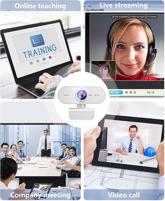 Webcam 1080P HD Webcam for PC, Web cam - Image 8