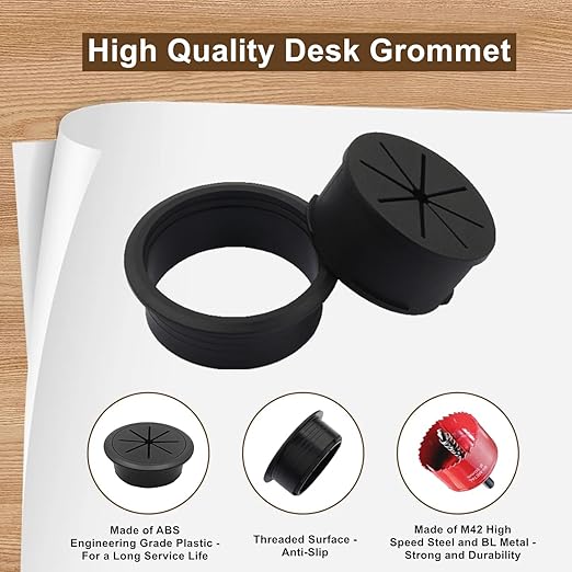 4 Pack Desk Grommet 2 Inch, Desk Hole Cover - Image 3