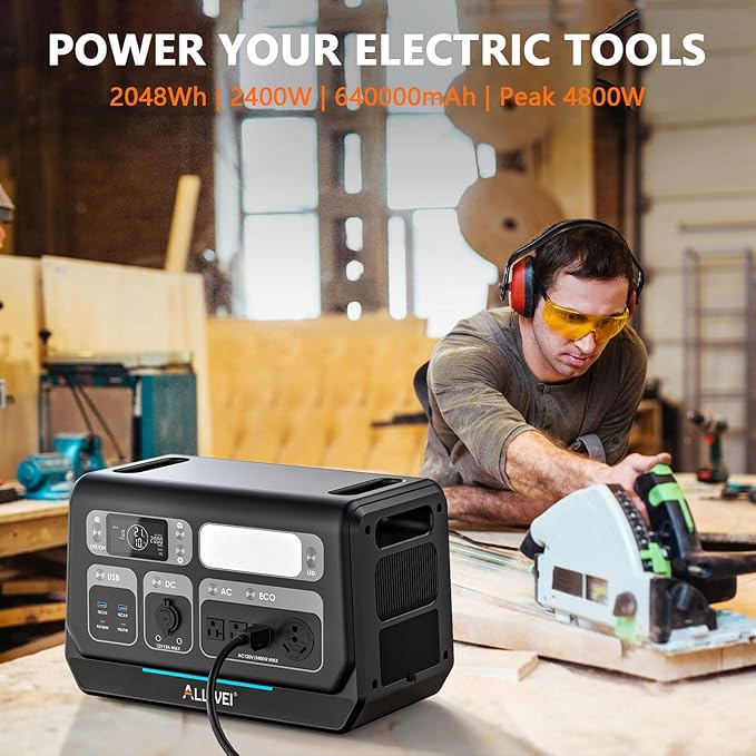 ALLWEI LiFePO4 Portable Power Station 2400W - Image 4