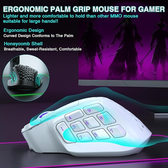 SM809 Pro Wireless MMO Gaming Mouse - Image 8