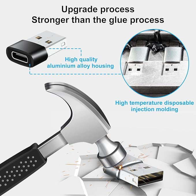 USBC Adapters 8 Pack, Type C to USB Adapter, USBC USBA Male Female Adaptor - Image 5