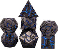 DND Crack Stripe Dice, Metallic Glitter Dice Set by Maywin