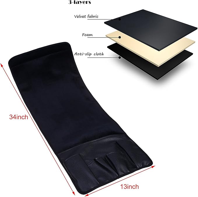 Wanty Velvet Sofa Couch Chair Armrest Soft Caddy Organizer Holder - Image 2