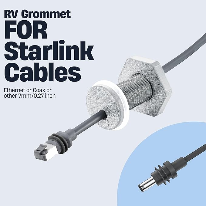 RV Cable Passthrough for Starlink mini, RV Cable Grommet Compatible - Image 2