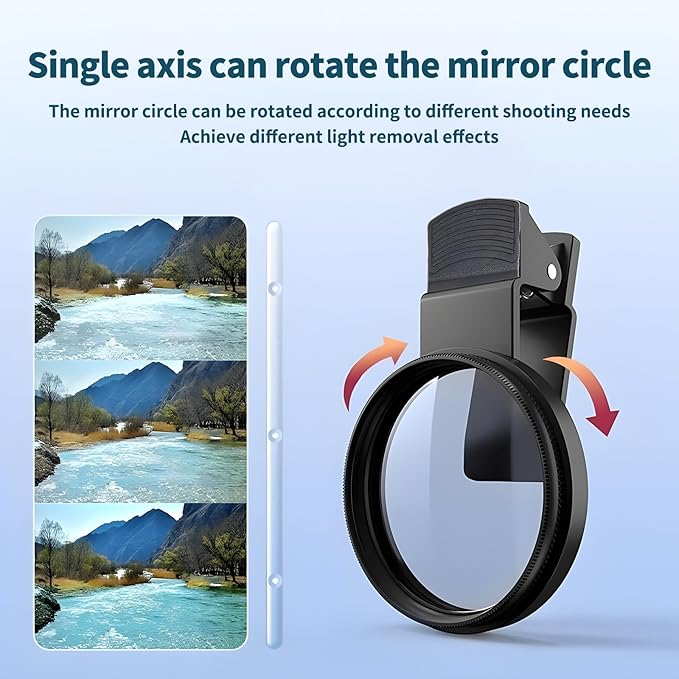 67mm Clip-on CPL Phone Camera Lens Filter, Polarized Camera Lens Filter CPL - Image 2