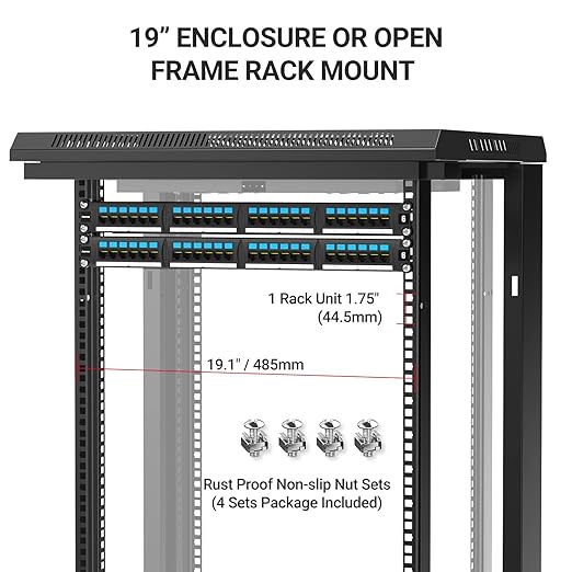 AMPCOM CAT6 24 Ports Patch Panel, Rack Mount - Image 6