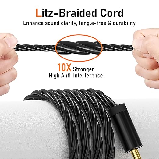 Premium HiFi IEM Cable with Mic – Silver-Plated 3.5mm to MMCX Cord - Image 6