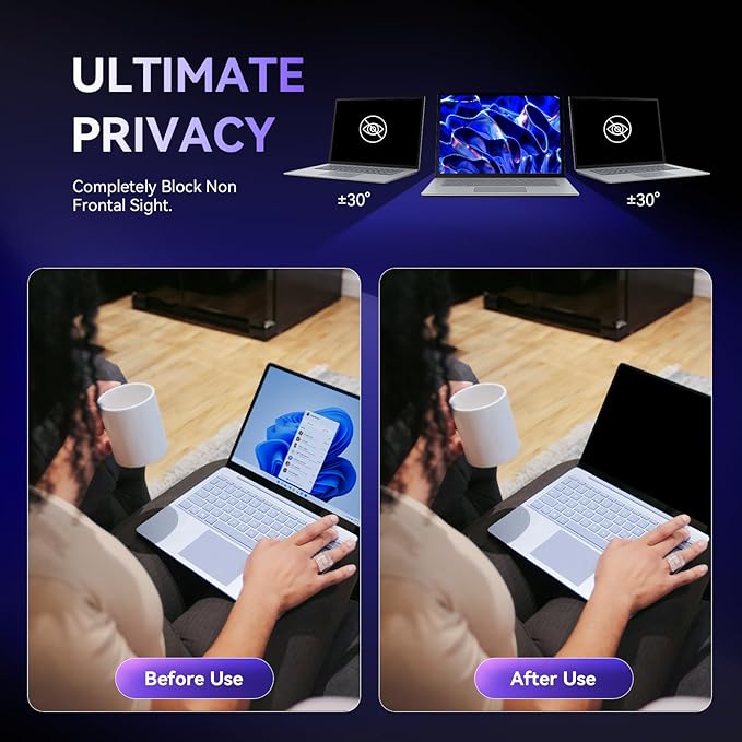 Privacy Screen for Surface Laptop 6/5/4/3-15 Inch, Removable Computer Screen - Image 5