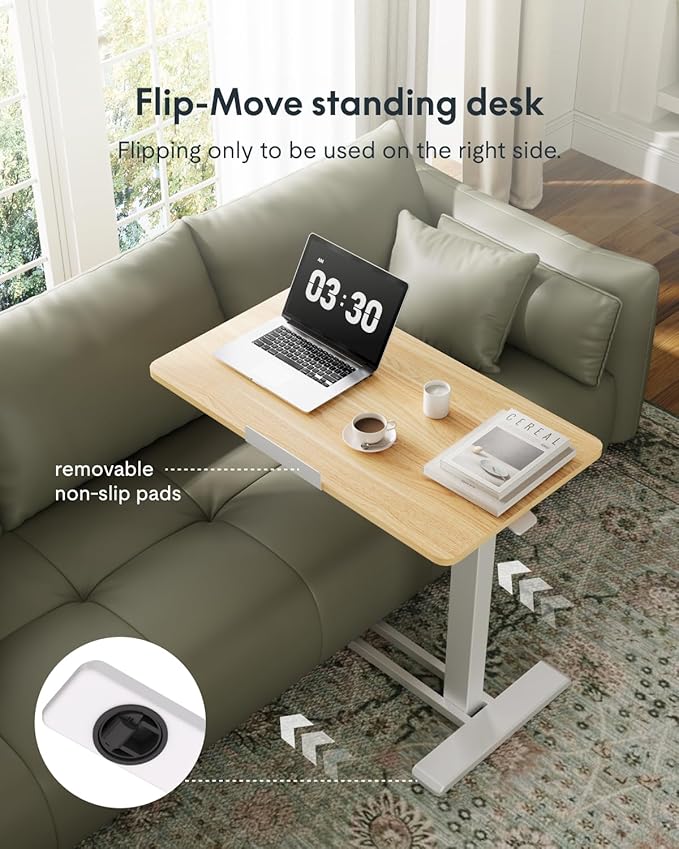 FLEXISPOT H7 PRO Mobile Standing Desk Adjustable Overbed Table Pneumatic - Image 7