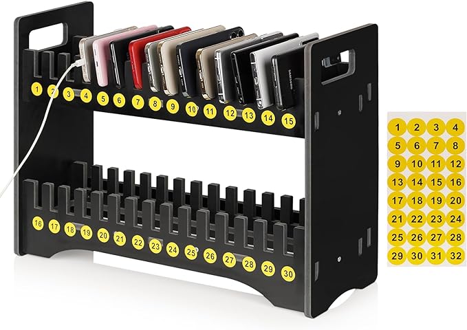 Cell Phone Holder Classroom Cell Phone Storage 2-Tier Multiple Cell Phone Stand by Ozzptuu