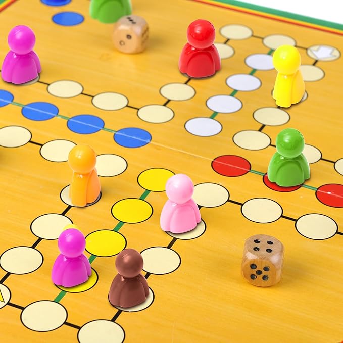 Liliful 200 Pcs Board Game Pieces Plastic Multi-Color Pawns Ideal Game Tokens - Image 5