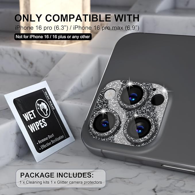 Choiche Compatible for iPhone 16 Pro/iPhone 16 Pro Max Camera Lens Protector - Image 2