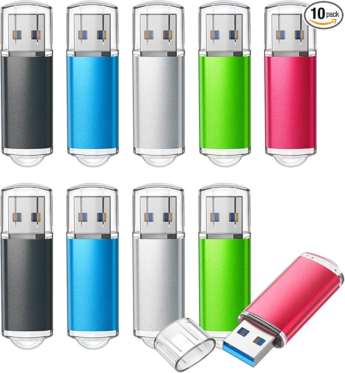 TOPESEL 32GB 10Pack 3.0 USB Flash Drive High Speed 32G Thumb Drive Memory Stick by TOPESEL