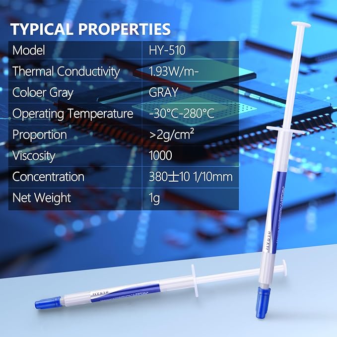 HY510-50PCS CPU Thermal heatsink Paste Silicone Grease Compound Carbon Based - Image 2