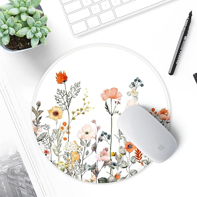 ITNRSIIET Round Mouse Pad with Stitched Edge Premium-Textured Waterproof - Image 7