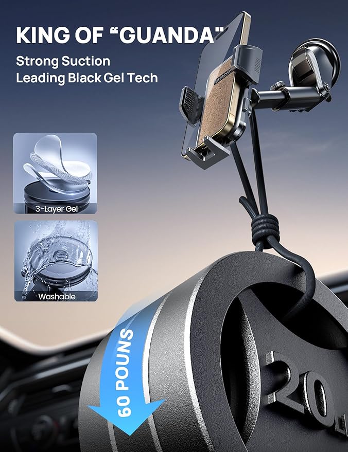 Dashboard Phone Holders for Your Car Car Cell Phone Holder, Non-Slip Silicone - Image 3