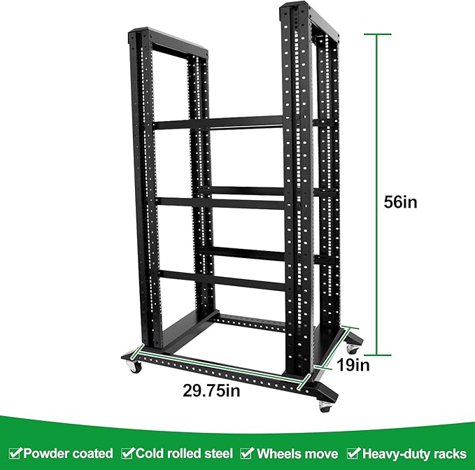 27U Server Rack/4-Post 19in Network Rack/Open Frame Rack - Image 2