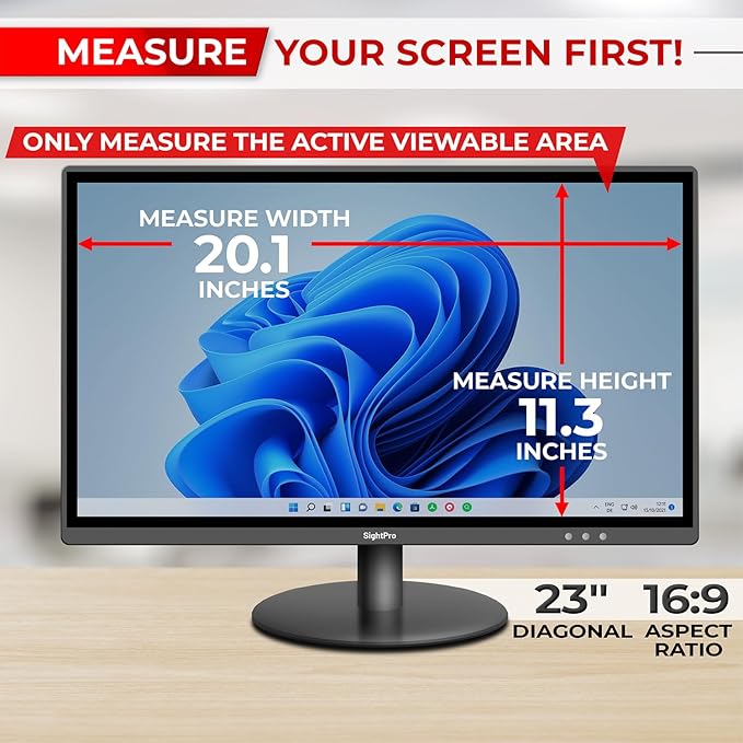 23 Inch 16:9 Computer Privacy Screen Filter - Image 2