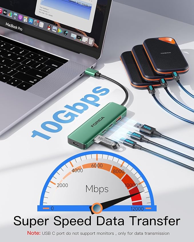 USB C Hub, 10Gbps USB 3.1 Adapter - Image 4