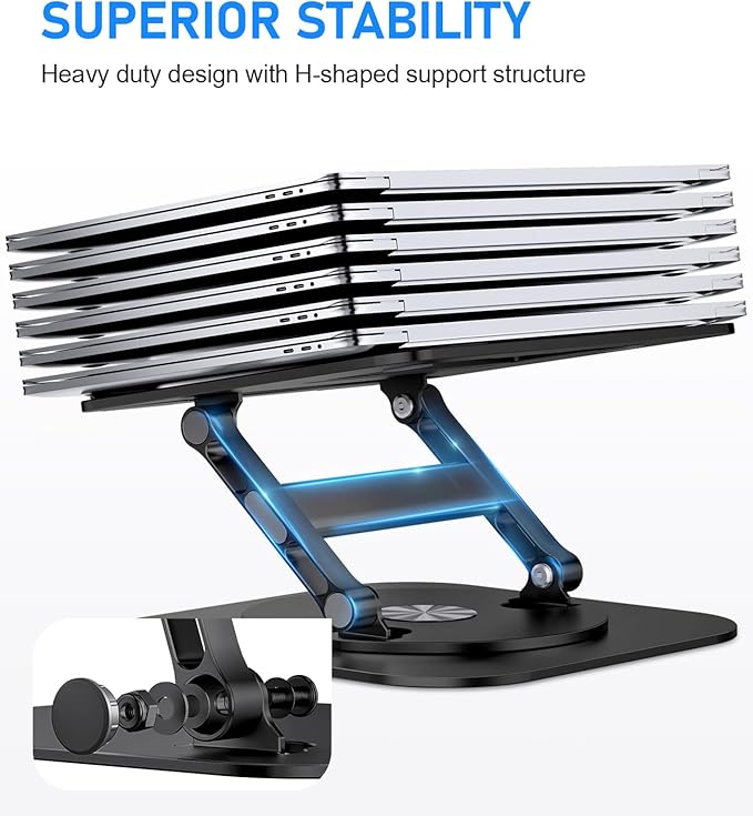 Adjustable Laptop Stand with 360 Rotating Base, Stable Computer Stand - Image 3