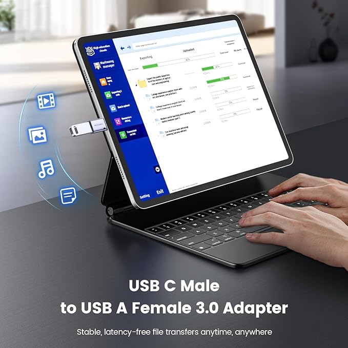 MOSWAG 2 Pack USB C to USB Female Adapter, USB 3.0 to Thunderbolt 3 OTG Adapter - Image 4