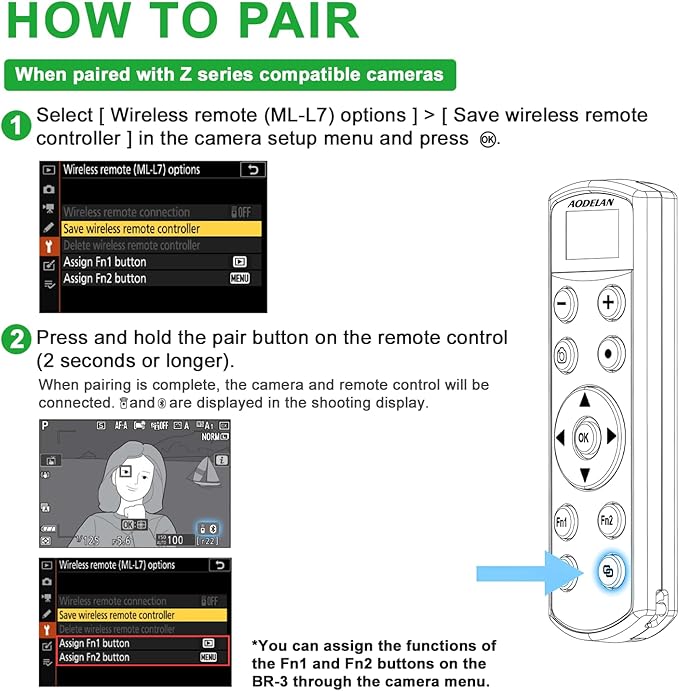 for Nikon Rechargeable Shutter Release, Wireless Camera Remote Control - Image 8