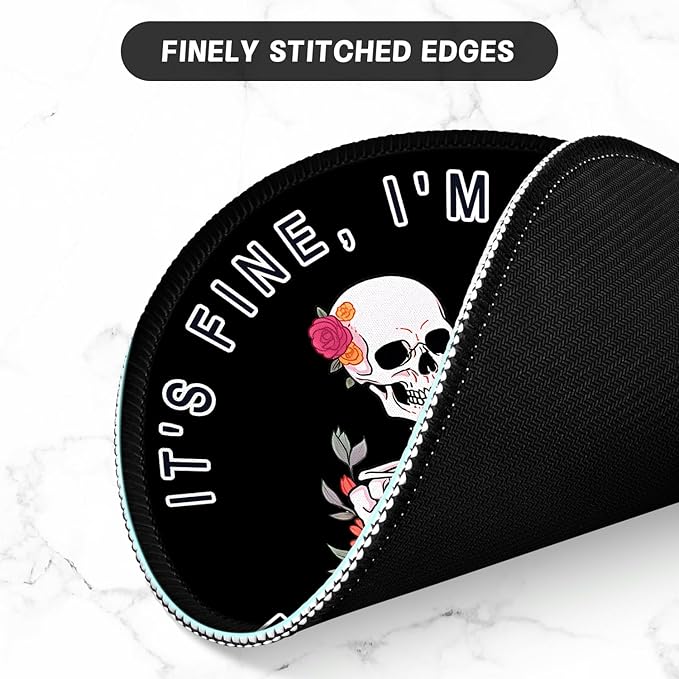 ITNRSIIET Round Mouse Pad with Stitched Edge Premium-Textured Waterproof - Image 4