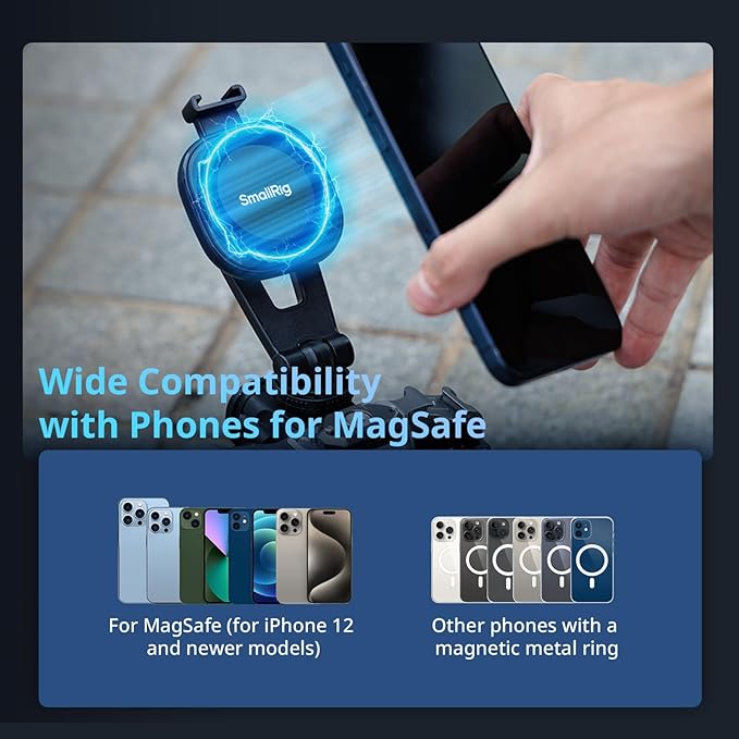 SMALLRIG AC-10 Magnetic Attachable Phone Clamp, - Image 6