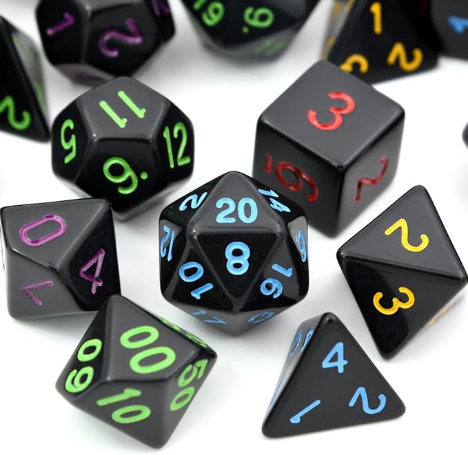 5 Sets New Black Polyhedral Dice - Image 4