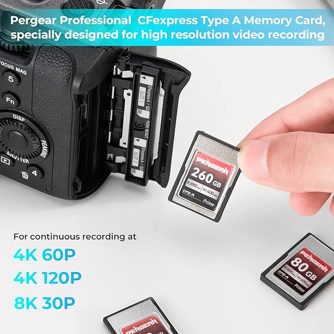 PERGEAR Professional 260GB CFexpress Type A Memory Card, 8K 30P Recording - Image 5