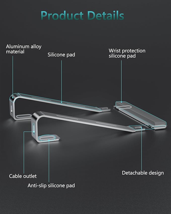 Aluminum Laptop Stand, Notebook Stand - Image 8