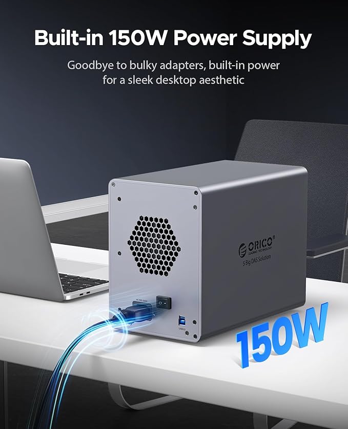 ORICO 5 Bay DAS Hard Drive Enclosure USB 3.0 - Image 6