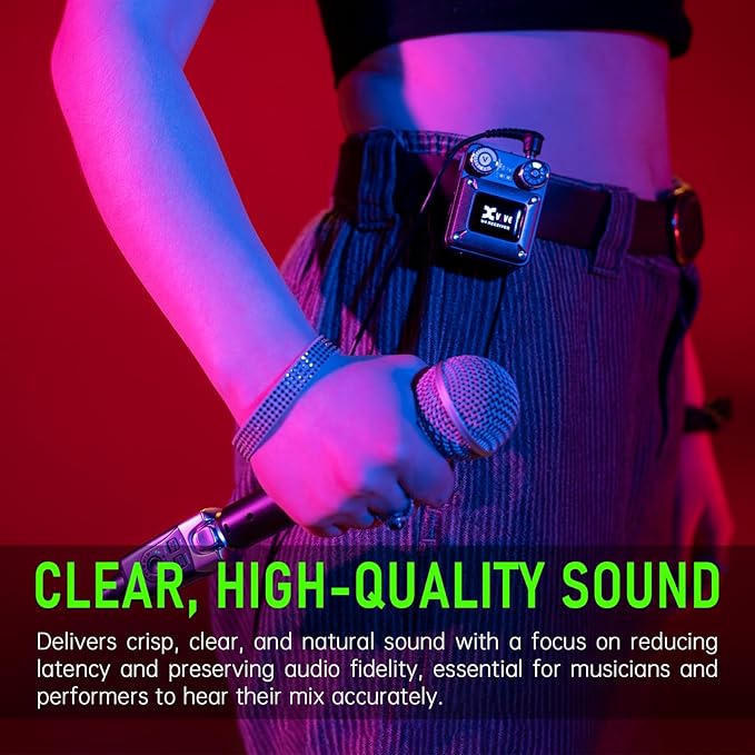 Xvive U4 Wireless in-Ear Monitor System Professional IEM System Transmitter and - Image 3