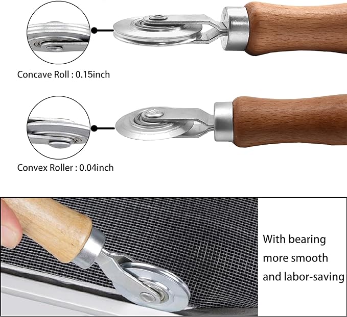 BAYTORY Window Screen Repair Kit, Steel Roller Tool - Image 3