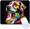 Square Mouse Pad Colorful Dog Portrait-1, Gaming Mouse Pads by Goodsprout