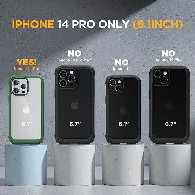 Miracase Glass Series for iPhone 14 Pro Case 6.1 Inch, Full-Body Clear Bumper - Image 7