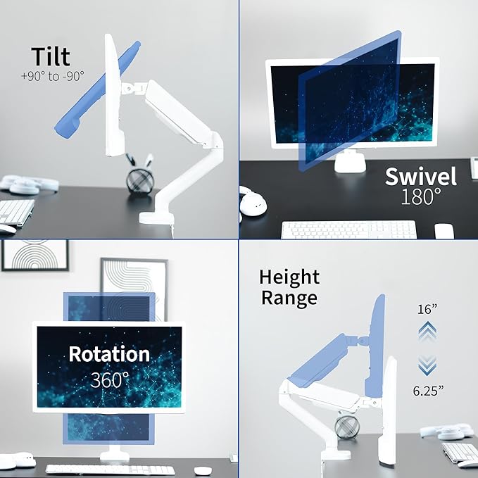 VIVO Single 17 to 32 inch Monitor Height Adjustable Counterbalance Mechanical - Image 7